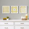 Distressed Yellow Medallion 3-piece Wall Decor Set