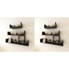 Wall Shelves 6 pcs Black