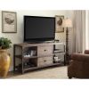 Gorden TV Stand in Weathered Oak & Antique Silver 91504