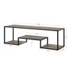 ACME Idella TV Stand in Rustic Oak & Black Finish LV00888