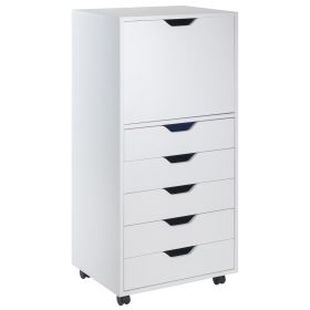 Halifax Tall Storage Cabinet; 5-Drawer; White