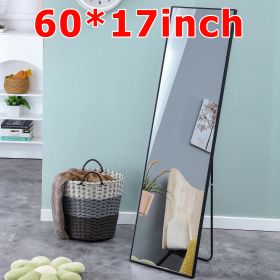 3rd generation black solid wood frame full length mirror, dressing mirror, bedroom porch, decorative mirror, clothing store, floor mounted large mirro