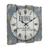 Stonebriar 15.7" Blue Analog Square Farmhouse Battery Operated Wall Clock