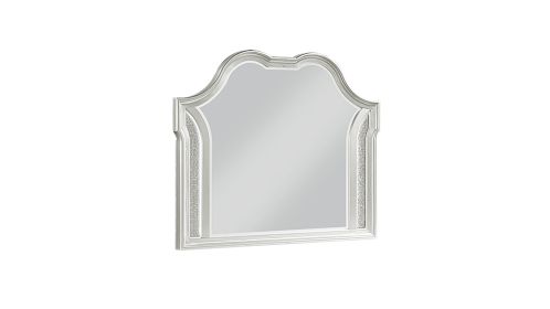 Paris Mirror Made with Wood in Metallic Gray