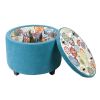 Round Ottoman with Shoe Holder Insert