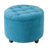 Round Ottoman with Shoe Holder Insert