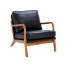 COOLMORE Wood Frame Armchair, Modern Accent Chair Lounge Chair for Living Room