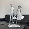 NORTHEUINS Resin Family Statues Nordic Creative Abstract Figurines for Interior Home Living Room Desktop Decoration Accessories