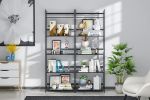 Ladder Shelf, 5 Tier Black Bookshelf, Modern Open Bookcase for Bedroom, Living Room, Office, Black