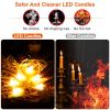 6 Packs Flameless Taper Candles 9.8in Electric LED Candles Warm White w/ 4 Light Modes Remote Control Timer