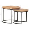 Nesting Tables 2 pcs Solid Acacia Wood