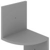 Wall Corner Shelf Gray 7.5"x7.5"x48.4" Engineered Wood