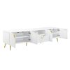 ACME Gaines TV Stand, White High Gloss Finish LV01138