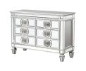 ACME Varian Server, Mirrored & Antique Platinum 66159