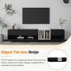 ON-TREND Sleek and Stylish TV Stand with Perfect Storage Solution, Two-tone Media Console for TVs Up to 80'', Functional TV Cabinet with Versatile Com