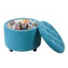 Round Ottoman with Shoe Holder Insert