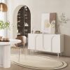 55.1" Modern Arched Door Buffet Wide Sideboard with Storage