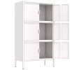 6 Door Metal Accent Storage Cabinet for Home Office,School,Garage