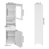 FCH MDF Spray Paint Upper And Lower 2 Doors 1 Pumping 1 Shelf Bathroom Cabinet White