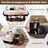 2 Pieces Hexagonal Side End Table for Living Office Coffee Room