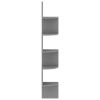 Wall Corner Shelf Gray 7.5"x7.5"x48.4" Engineered Wood