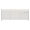 TREXM Storage Bench with 2 Drawers and 2 Cabinets, Shoe Bench with Removable Cushion for Living Room, Entryway (White)