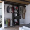 250 Closet System British, Bedroom, Black