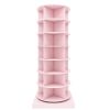 360 pink rotating shoe cabinet with 7 layers can accommodate up to 35 Paris shoes