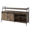 ACME Rashawn TV Stand , Rustic Oak & Black Finish LV00152