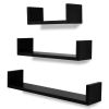 Wall Shelves 6 pcs Black