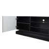 U-Can Modern, Stylish Functional TV stand with Color Changing LED Lights, Universal Entertainment Center, Black