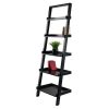 Bellamy 5-Tier Leaning Shelf; Black