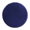 17.7" Decorative Round Shaped Ottoman with Metal Legs - Navy Blue and Gold