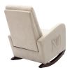 Baby Room High Back Rocking Chair Nursery Chair , Comfortable Rocker Fabric Padded Seat ,Modern High Back Armchair