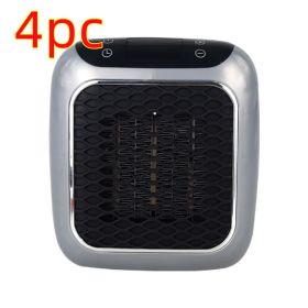 Mini Fan Heater Wall-mounted Dormitory Warm Artifact (Option: Gray-British Standard-4PCS)