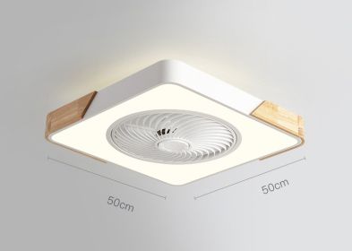 Rotating Air Guide Electric Hanging Fan Lamp (Option: White-Us regulation 110V2.4G infinit)