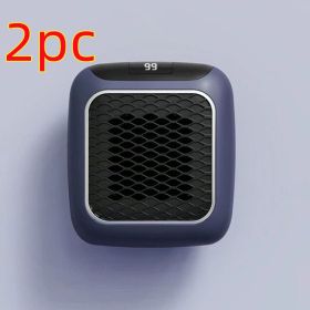 Mini Fan Heater Wall-mounted Dormitory Warm Artifact (Option: Blue-National Standard-2PCS)