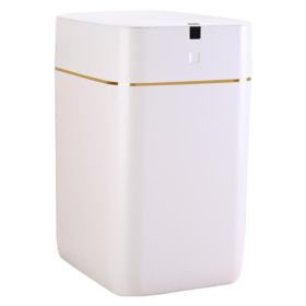 Fully Automatic Sealing And Bag Change Smart Inductive Ashbin Kitchen Living Room Room Hotel Office Room Bucket Box (Option: Golden Edge-15L)