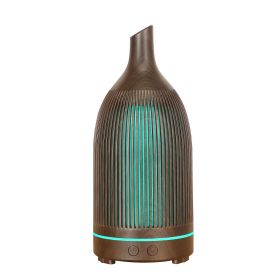 Creative Aroma Diffuser Wood Grain Hollow (Option: Deep wood grain2-UK)