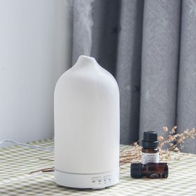 Air Humidifier Dropshipping Ceramic Aroma Diffuser 5 Colors 100ml Ultrasonic Essential Oil Diffuser (Option: UK-White)