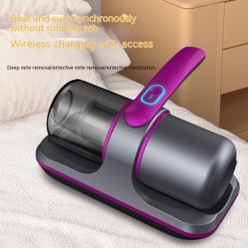 Bed Wireless Mites Instrument Rechargeable Household UV Sterilization Dehumidification Vacuum Cleaner (Option: Gray Purple-English Packaging)