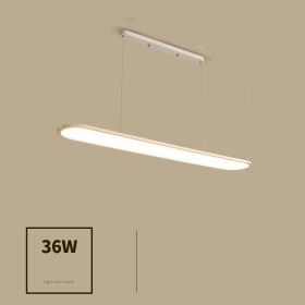 Modern Simple Creative Strip Bar Led Office Lighting Restaurant Chandelier (Option: White medium-warm light)