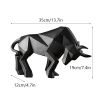 NORTHEUINS 35cm Resin OX Figurines for Interior Wall Street Bull Wealth Statue Home Living Room Office Mascot Desktop Decoration