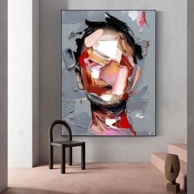 Hand Painted Oil Painting Abstract Portrait Wall Art Hand painted-Man Knife Oil Paintings On Canvas-Hand Made-For Home Decoration (Style: 1, size: 50X70cm)