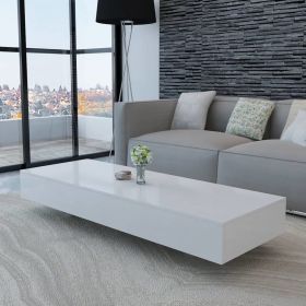 Coffee Table High Gloss White (Color: White)