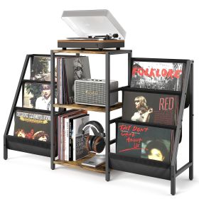 Record Player Stand (Color: Black)