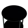 2-layer Tempered Glass End Table;  Round Coffee Table for Bedroom Living Room Office