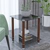 1-Piece Side Table ;  2-Tier Space End Table ; Modern Night Stand;  Sofa table;  Side Table with Storage Shelve