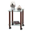 1-Piece Side Table ;  2-Tier Space End Table ; Modern Night Stand;  Sofa table;  Side Table with Storage Shelve