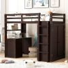 Twin size Loft Bed with Drawers,Desk,and Wardrobe